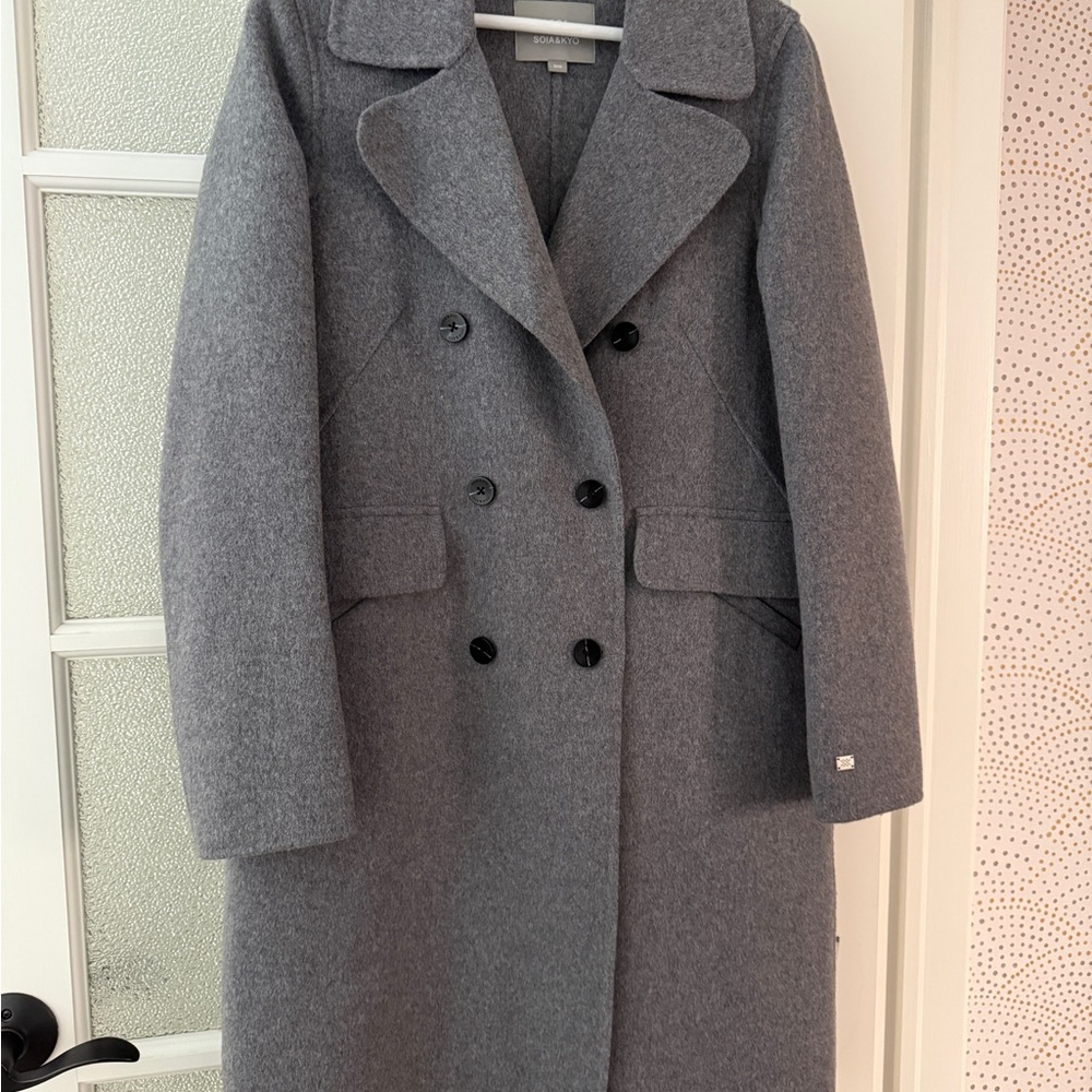 Soia & Kyo Charcoal Oversized Peacoat